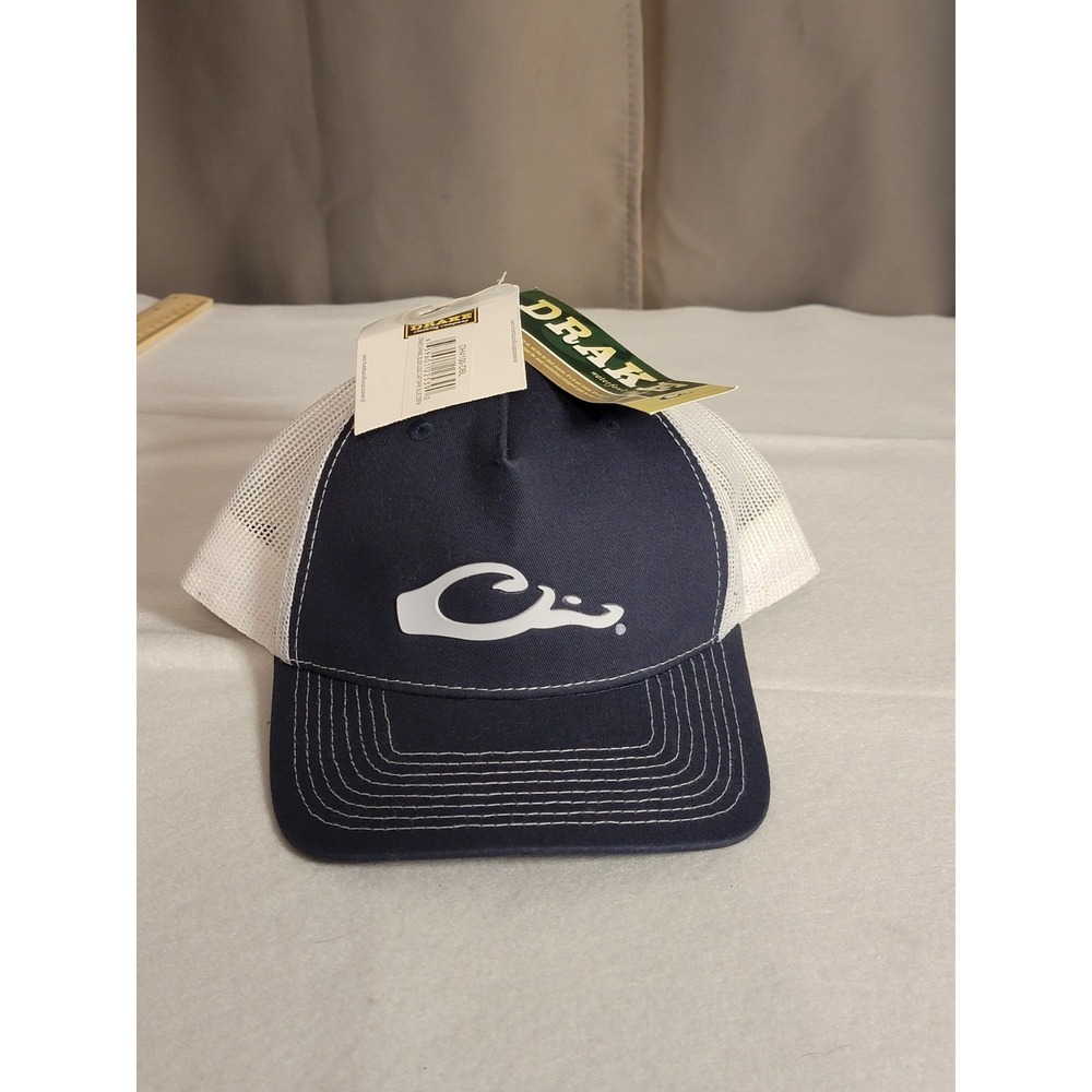 Drake Men's 5-Panel Slick Logo Hat Dark Blue OSFM ~ NEW ~